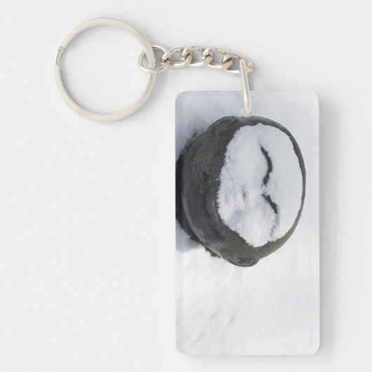 Happy Buddha met sneeuwliefhebber Sleutelhanger (Voorkant)