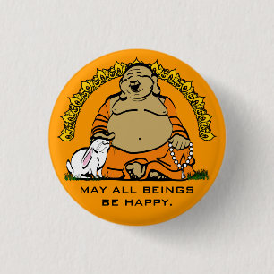 HAPPY BUDDHA RONDE BUTTON 3,2 CM