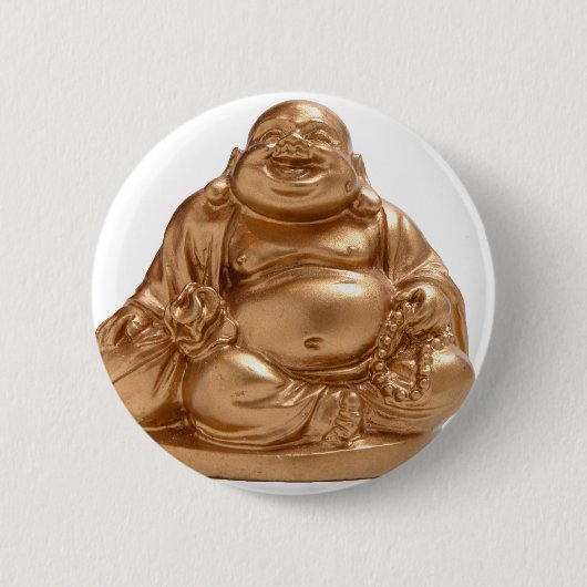 Happy Buddha Ronde Button 5,7 Cm (Voorkant)