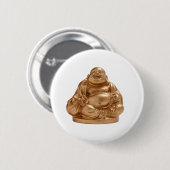 Happy Buddha Ronde Button 5,7 Cm (Voorkant /achterkant)