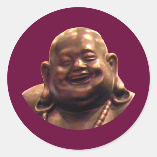 Happy Buddha Shanghai 2002 Cirkel Het MUSEUM Zazzl Ronde Sticker (Voorkant)