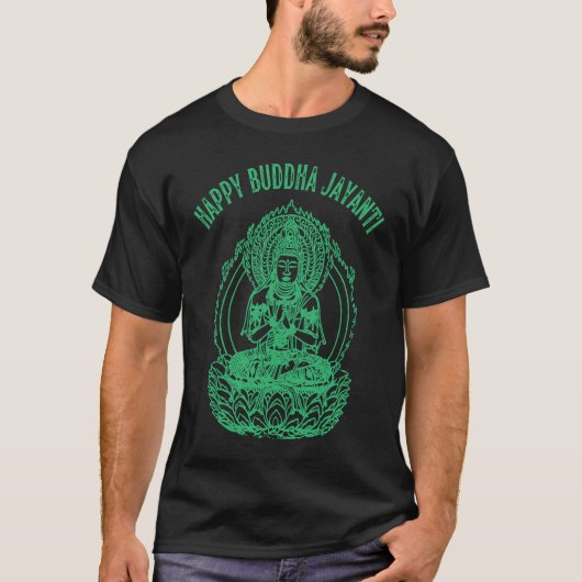 Happy Buddha Vesak Day Jayanti Buddhist T-shirt (Voorkant)