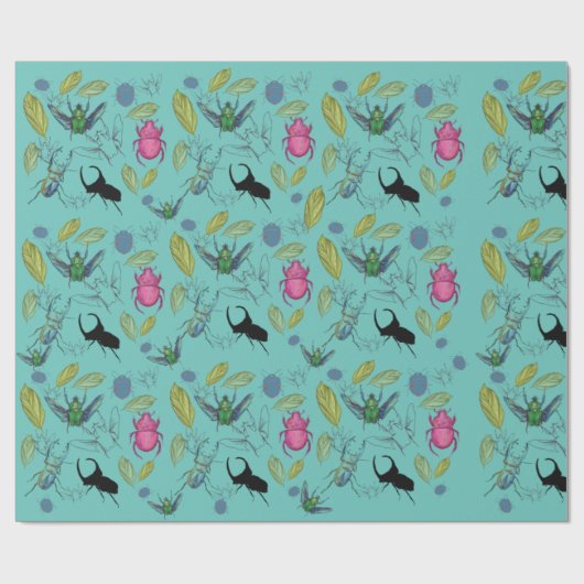 Happy Bugs Cadeaupapier (Vlak)