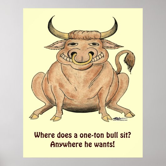 Happy Bull Poster (Voorkant)