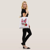 Happy bull terrier tote bag (Op model)