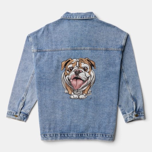 Happy Bulldog Denim Jacket (Achterkant)