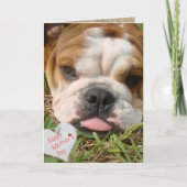 Happy Bulldog moederdag Kaart (Voorkant)