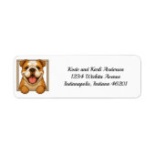 Happy Bulldog-retouradres Etiket (Voorkant)