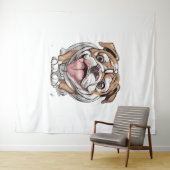 Happy Bulldog Wandkleed (In Situ (horizontaal))