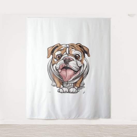 Happy Bulldog Wandkleed (Voorkant)