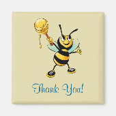 Happy Bumble Bee met een Scoop van Honey Dank u Magneet (Voorkant)