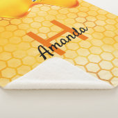 Happy Bumble bijen honingraat, naam druppelaar Sherpa Deken (3/4)