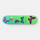 Happy Bumblebei met mooie Butterflies Persoonlijk Skateboard (Horizontaal)