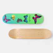 Happy Bumblebei met mooie Butterflies Persoonlijk Skateboard (Horizontaal)