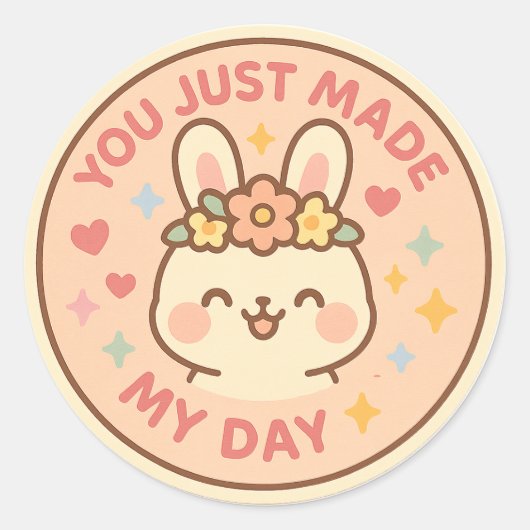 Happy Bunny Appreciation Sticker (Voorkant)