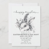 Happy Bunny Easter Brunch & Egg Hunt uitnodiging (Voorkant)
