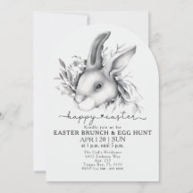Happy Bunny Easter Brunch & Egg Hunt uitnodiging