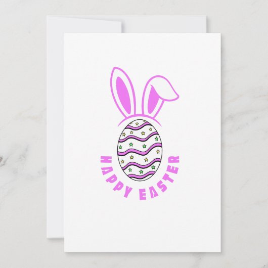 Happy Bunny Easter Egg Bedankkaart (Voorkant)