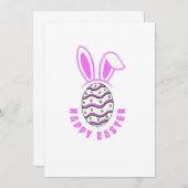 Happy Bunny Easter Egg Bedankkaart (Voorkant / Achterkant)