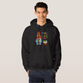Happy Bunny Easter Gnome Funny Rabbit Egg Basket Hoodie (Voorkant volledig)