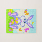 Happy Bunny Flowers Butterflies Legpuzzel (Horizontaal)