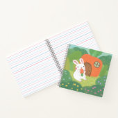 Happy Bunny met wortel in het bos Notitieboek (Binnen)