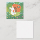 Happy Bunny met wortel in het bos Notitiekaartje (Voorkant / Achterkant)