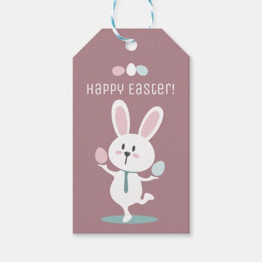 Happy Bunny Paascadeau Label Cadeaulabel (Voorkant)