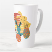 Happy Bunny, Paaseieren, Cute Latte Mok (Rechterhoek)
