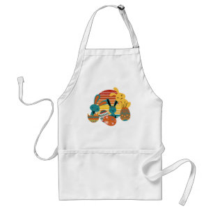 Happy Bunny, Paaseieren, Cute Standaard Schort