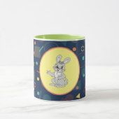 Happy Bunny Pastel Mug - Cute Rabbit Ceramic Mok (Midden)