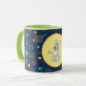 Happy Bunny Pastel Mug - Cute Rabbit Ceramic Mok (Voorkant links)