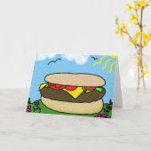 Happy Burger Day Card Kaart (Gele Bloem)