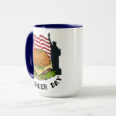 Happy burger day mok (Voorkant links)