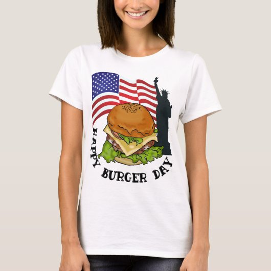 Happy burger day t-shirt (Voorkant)