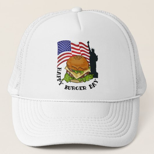 Happy burger day trucker pet (Voorkant)