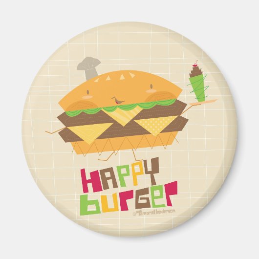 Happy Burger Magneet (Voorkant)