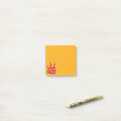 Happy Burning Fire Flame Character Post-it® Notes (Op bureau)