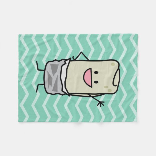 Happy Burrito wacht hallo Fleece Deken (Voorkant (Horizontaal))