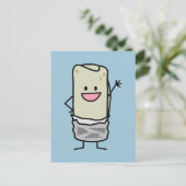 Happy Burrito Waving Hallo Briefkaart (Staand voorkant)