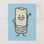 Happy Burrito Waving Hallo Briefkaart (Voorkant)