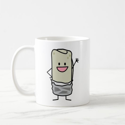 Happy Burrito Waving Hallo Koffiemok (Links)