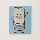 Happy Burrito Waving Hallo Legpuzzel (Verticaal)