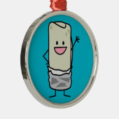 Happy Burrito Waving Hallo Metalen Ornament (Rechts)