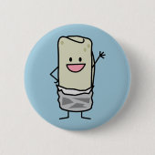 Happy Burrito Waving Hallo Ronde Button 5,7 Cm (Voorkant)