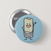 Happy Burrito Waving Hallo Ronde Button 5,7 Cm (Voorkant /achterkant)