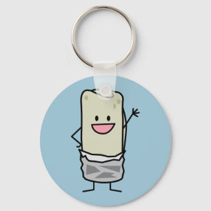 Happy Burrito Waving Hallo Sleutelhanger