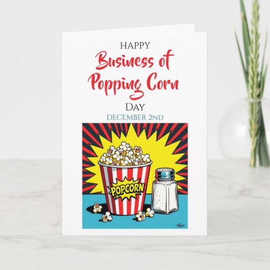 Happy Business of Popping Corn Day! Dec 2nd Kaart (Voorkant)