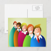 Happy Business Team Briefkaart (Voorkant / Achterkant)