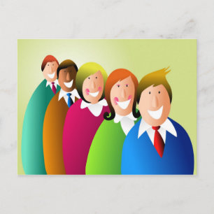 Happy Business Team Briefkaart